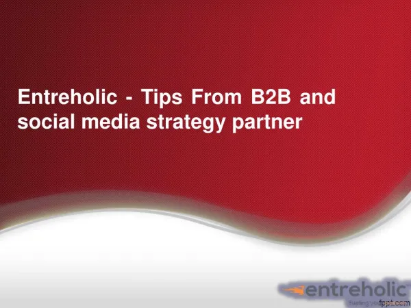 Entreholic - Tips From B2B and Social Media Strategy Partner