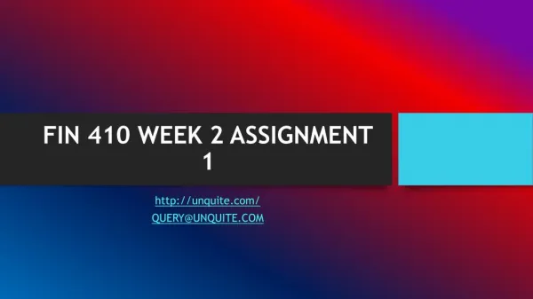 fin 410 week 2 assignment 1