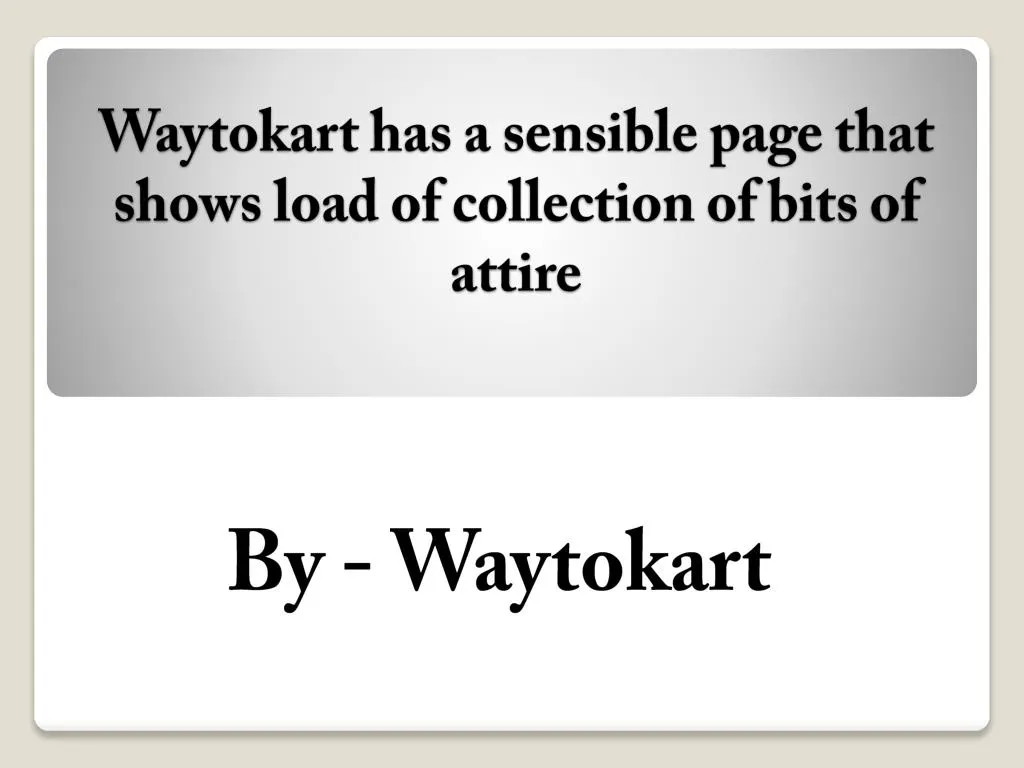 waytokart has a sensible page that shows load of collection of bits of attire