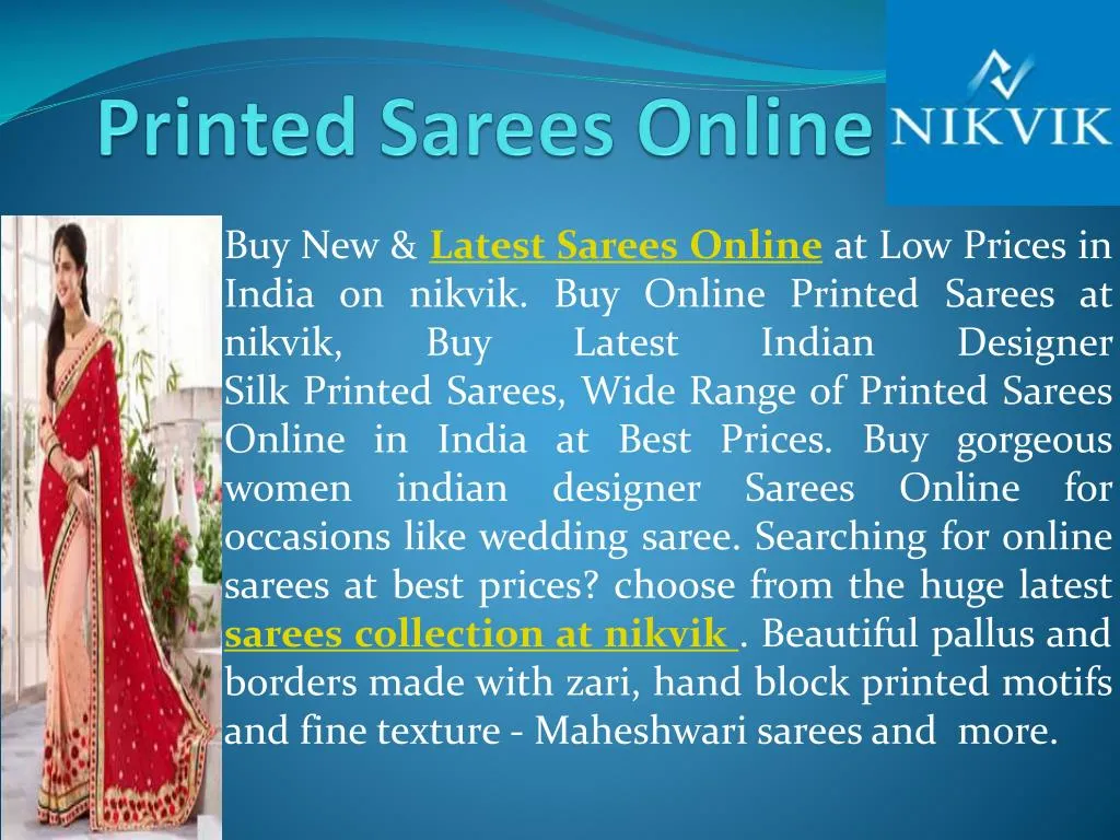 printed sarees online