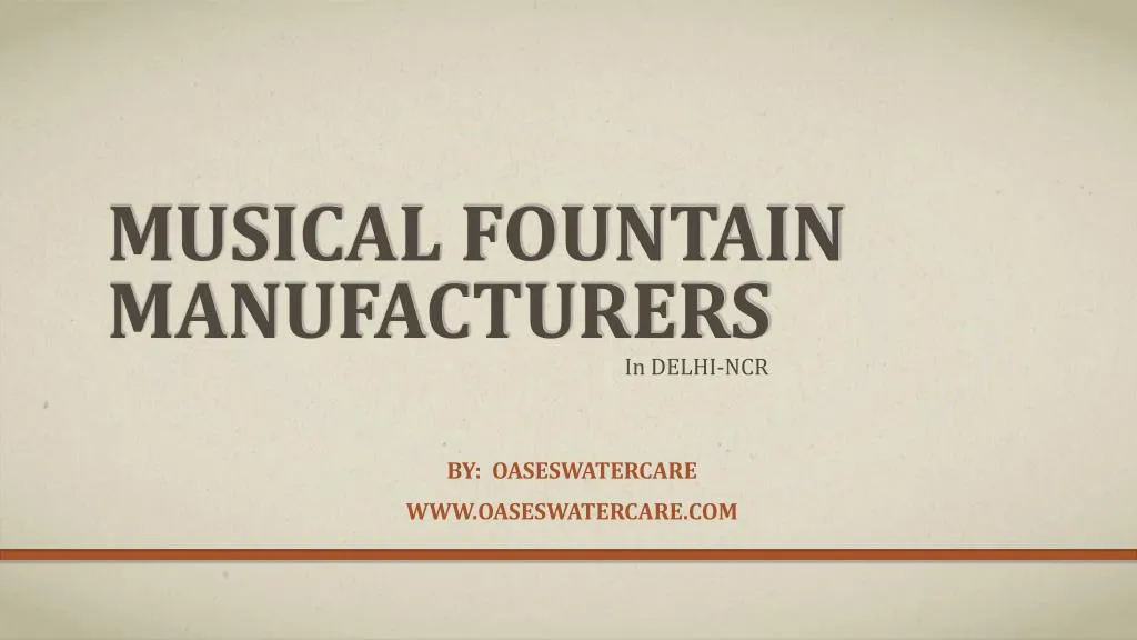 musical fountain manufacturers