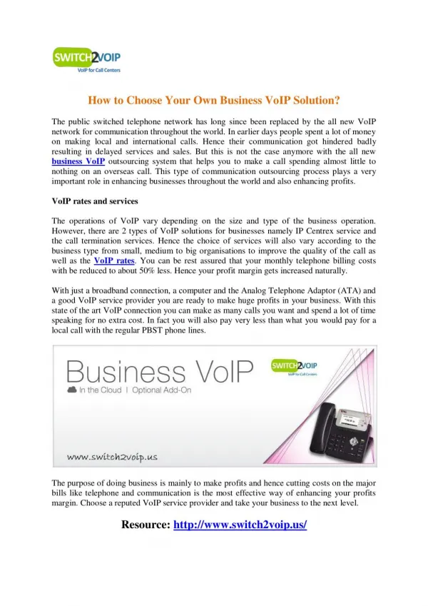 How to Choose Your Own Business VoIP Solution?