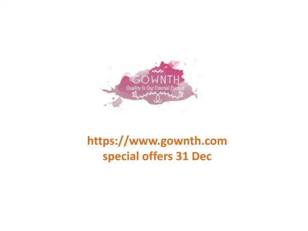 www.gownth.com special offers 31 Dec