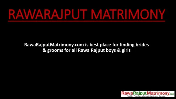 Rawa Rajput Matrimony | Online Matrimonial for Rawa Rajput community