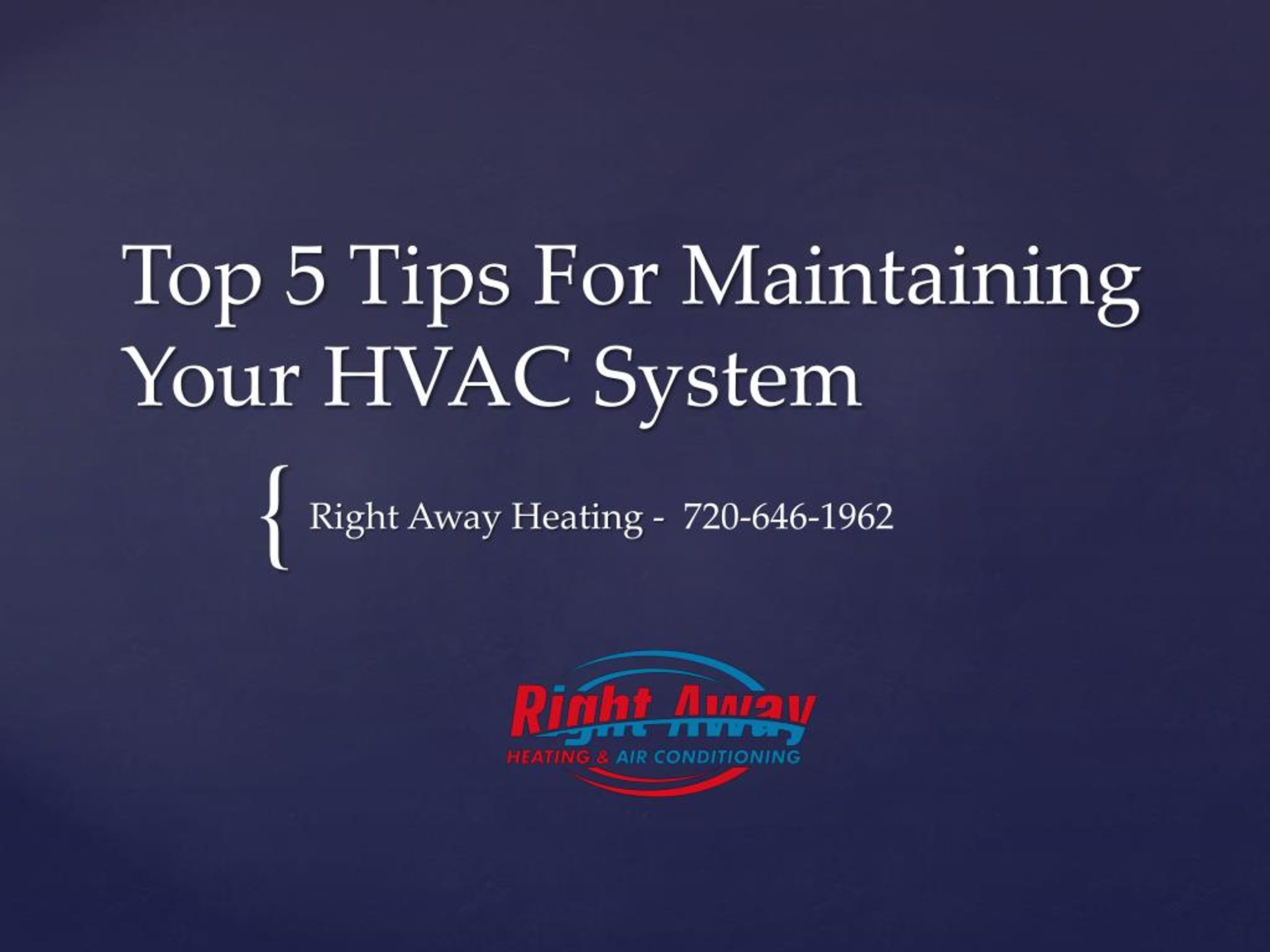 PPT - Top 5 Tips For Maintaining Your HVAC System PowerPoint ...
