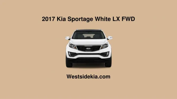 2017 Kia Sportage White LX FWD