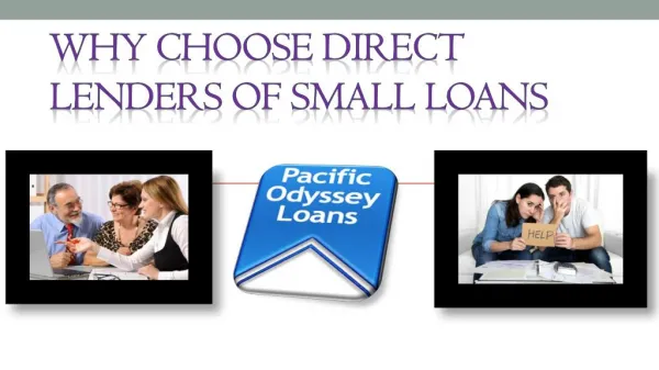 Why Choose Direct Lenders of Small Loans