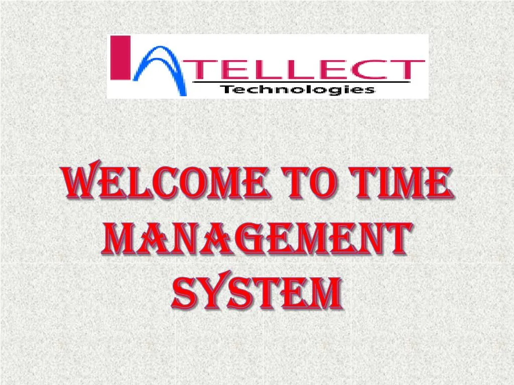 welcome to time management system
