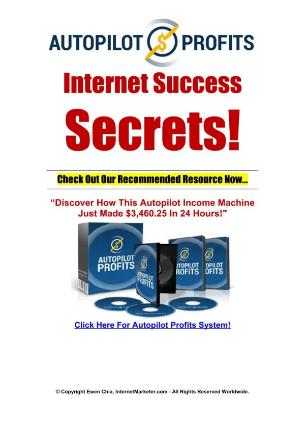 Autopilots Profits - Internet Success Secrets !
