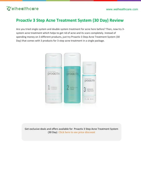 Proactiv 3 step system acne treatment buying guide