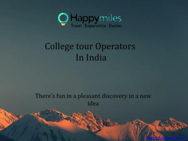 College Tours Trips| Trips For College Students | Industrial Visits