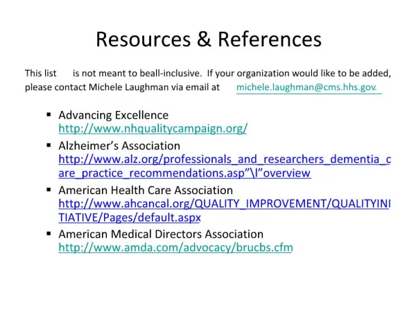 Resources References