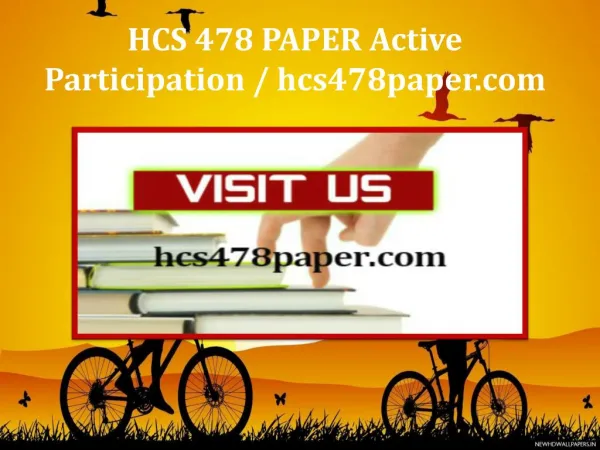 HCS 478 PAPER Active Participation / hcs478paper.com