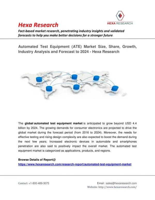 Automated Test Equipment (ATE) Market Size, Industry Report, 2024 | Hexa Research