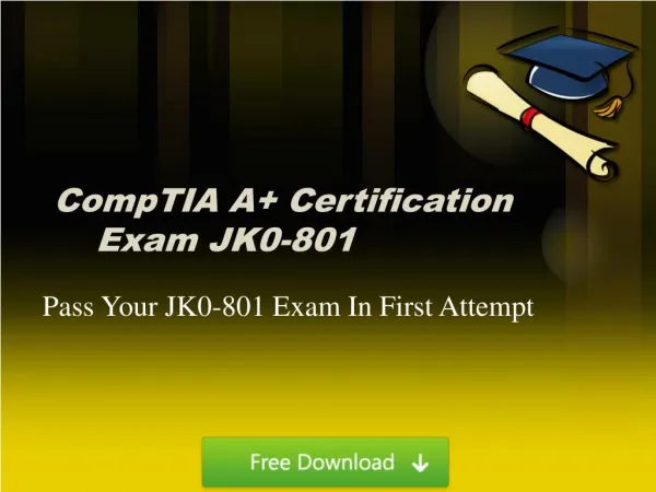 Free JK0-801 PDF Dumps