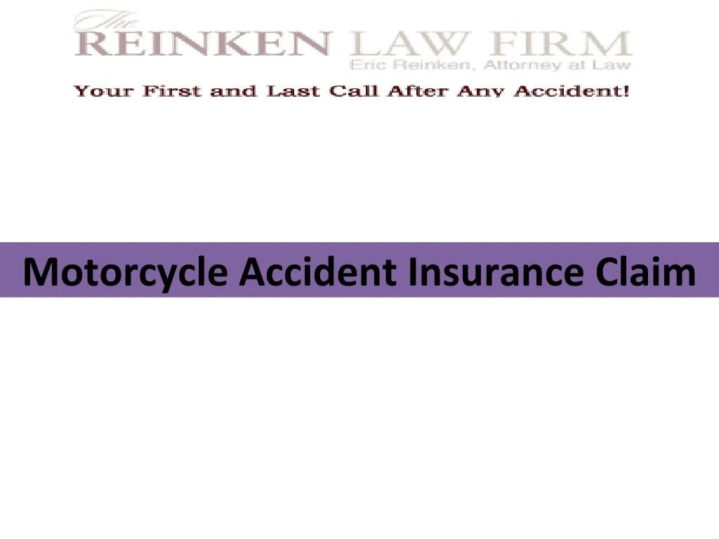 motorcycle a ccident insurance claim