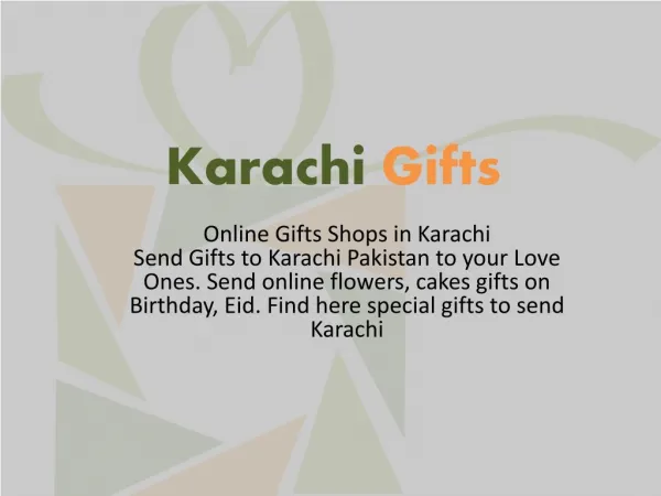 Send Gift in Karachi