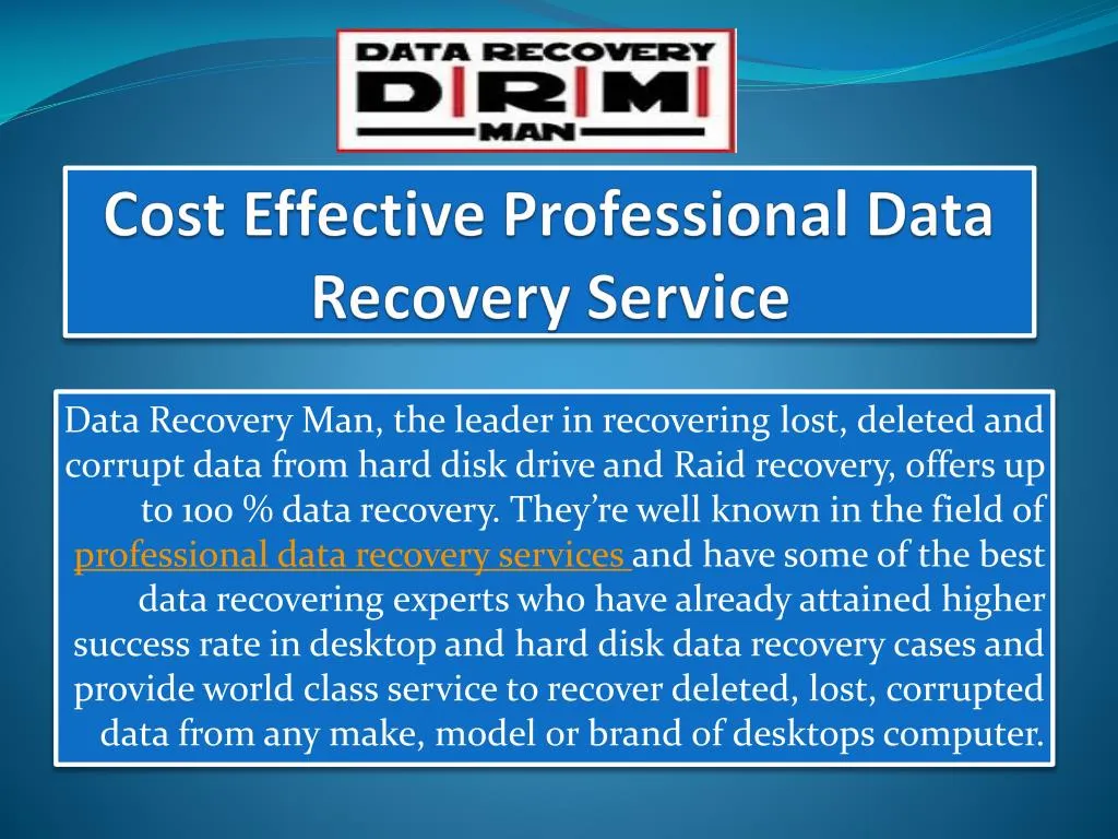 cost effective professional data recovery service