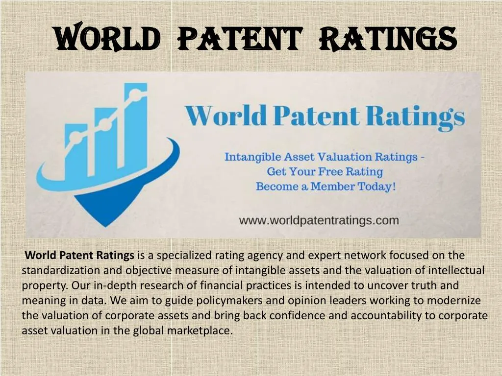 world patent ratings