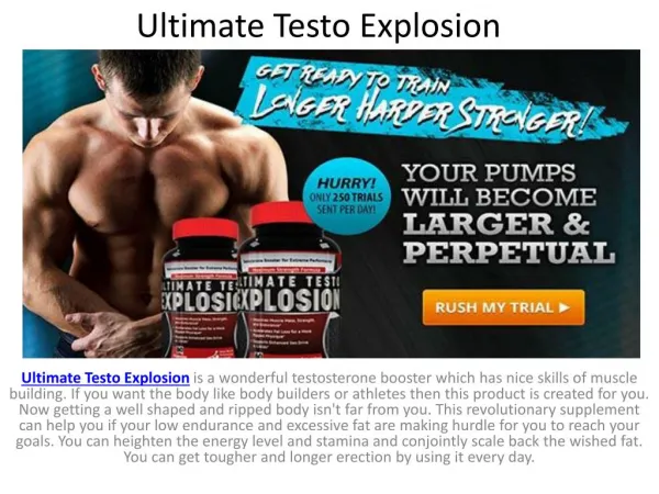 Give Your Physique a Noticeable Boost with Ultimate Testo Explosion