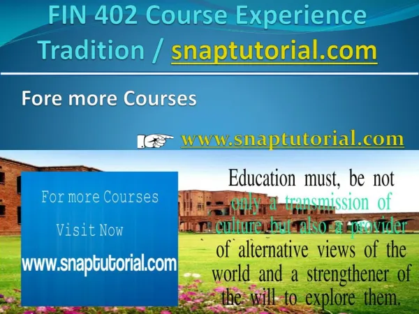 FIN 402 Slingshot Academy / fin402master.com