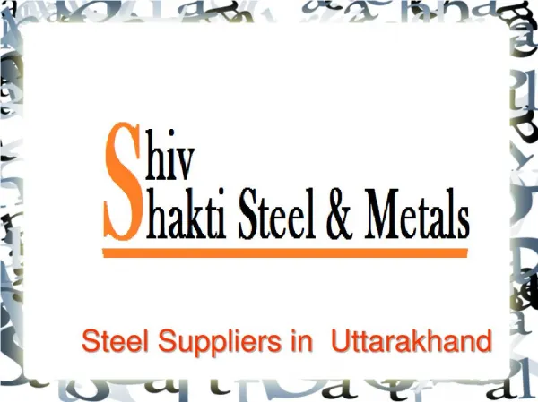 Best Steel Suppliers in Uttarakhand