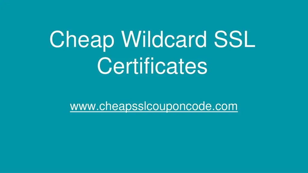 cheap wildcard ssl certificates