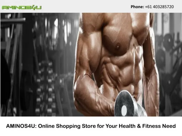 AMINOS4U: Online Shopping Store for Your Health & Fitness Need