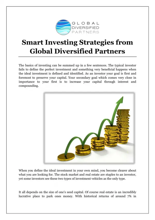 Smart Investing Strategies from Global Diversified Partners