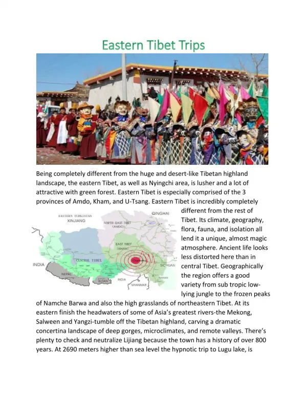 Eastern Tibet Trips