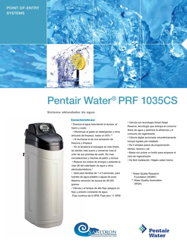 Pentair Water® PRF 1035CS