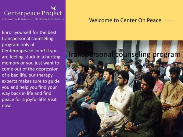 Find the best spiritual counseling only at Centeronpeace.com