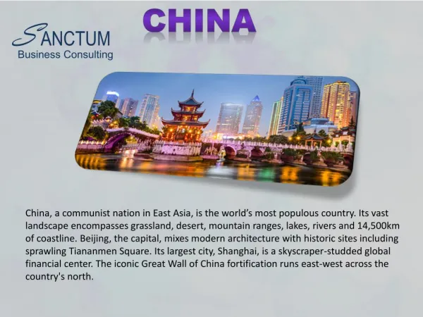 Apply for China Visa with Sanctum Business Consulting
