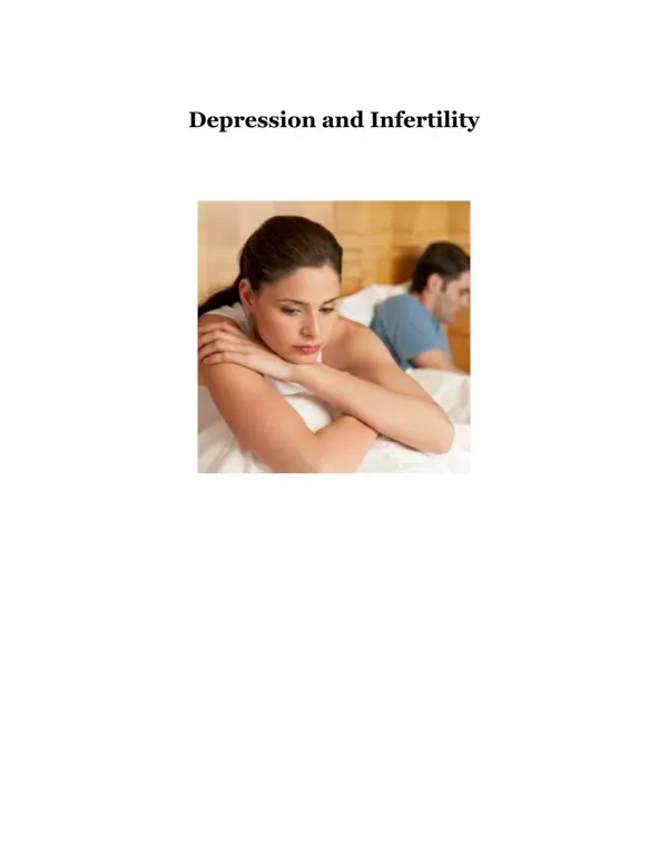 Depression and Infertility