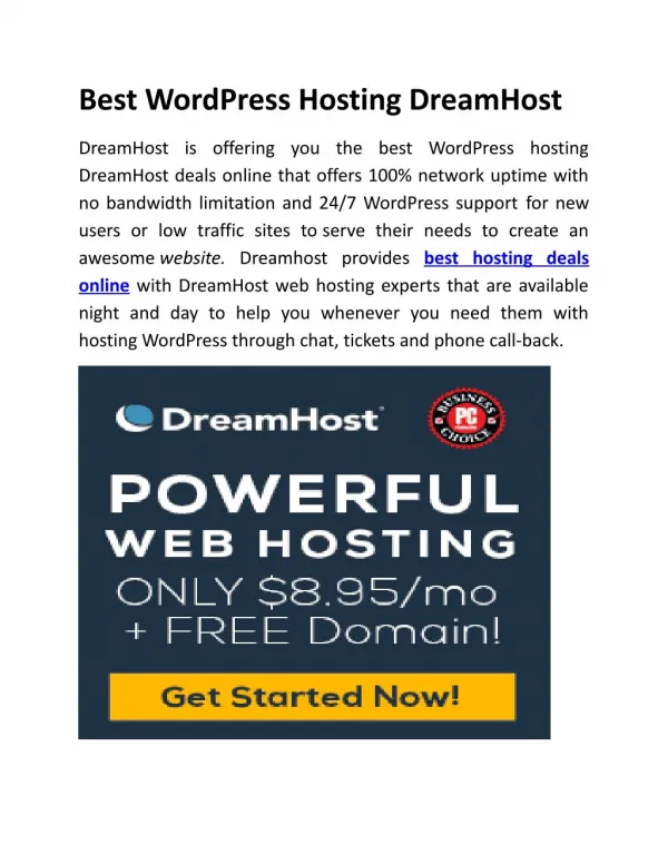 Best WordPress Hosting DreamHost
