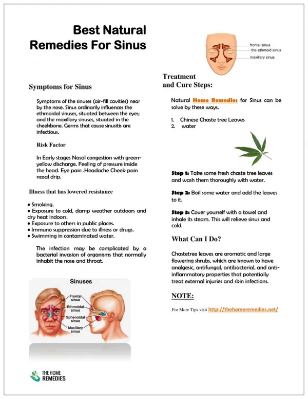 Home remedies for sinus