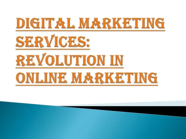 Online Marketing and it's Revolution