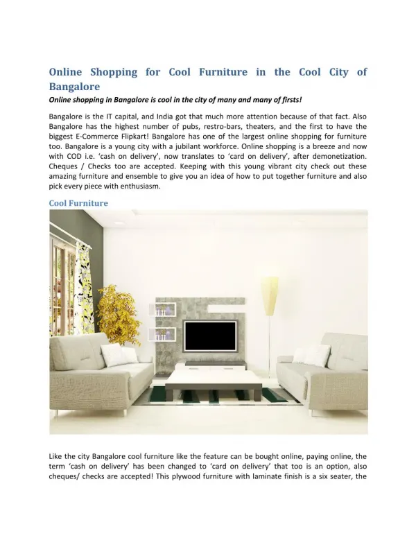 Buy Furniture Online India