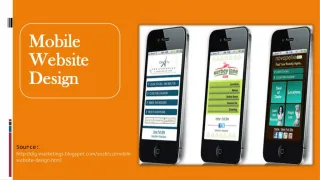 Mobile Website design - slide 1
