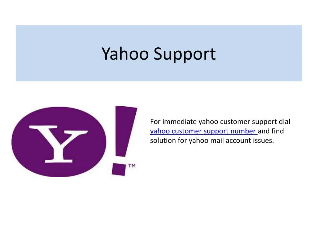 yahoo support