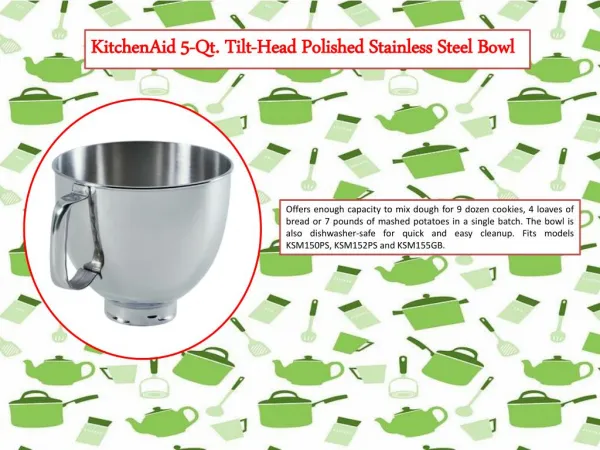 KitchenAid 5-Qt. Tilt-Head Polished Stainless Steel Bowl