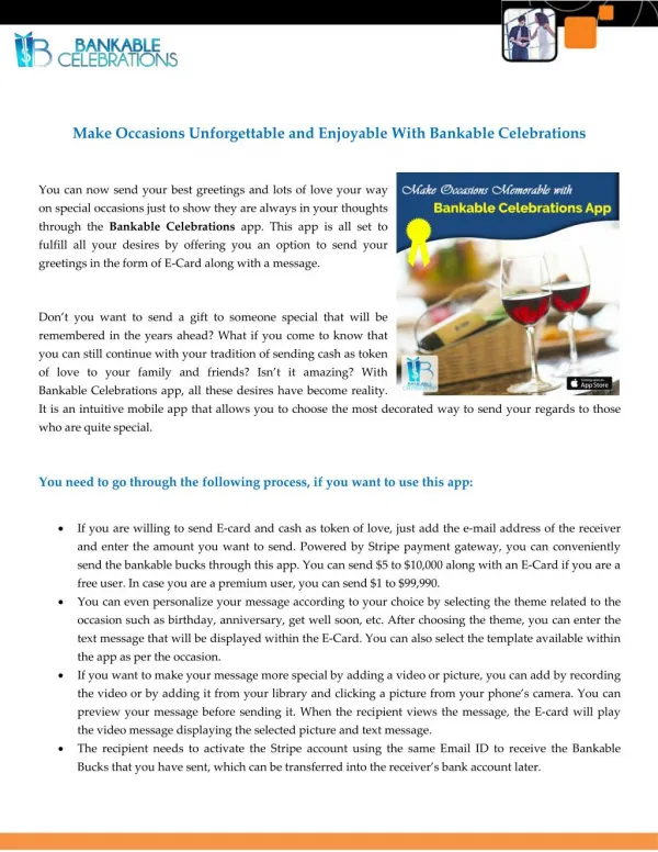 Make Occasions Unforgettable and Enjoyable With Bankable Celebrations