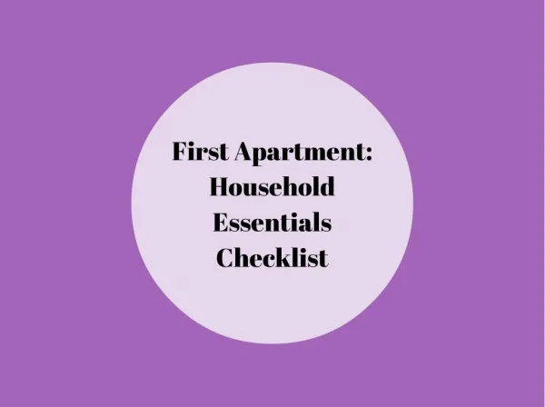 Things You Need for your First Apartment