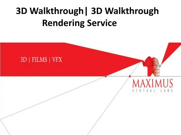 3D Walkthrough Services