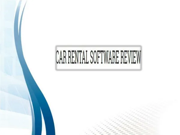 Compare Best & Top Car Rental Software Reviews