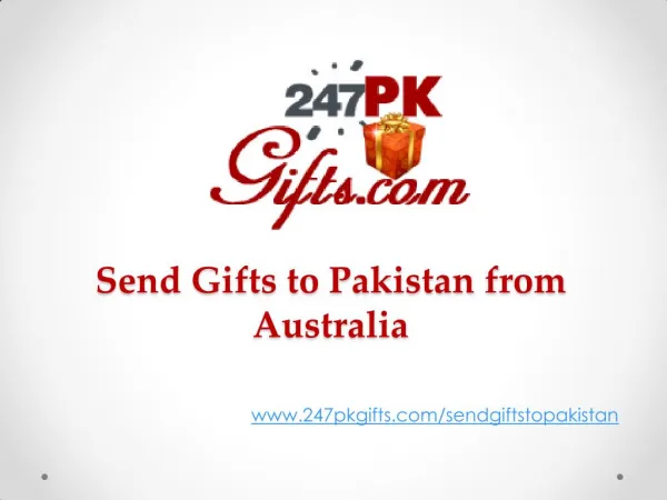 Gifts to Pakistan from Australia