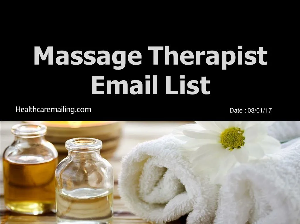 massage therapist email list