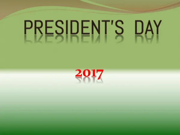 Happy Presidents day 2017
