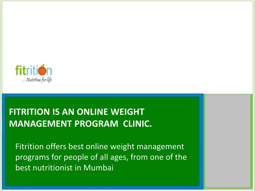 fitrition is an online weight management program clinic