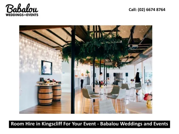 Room Hire in Kingscliff For Your Event - Babalou Weddings and Events